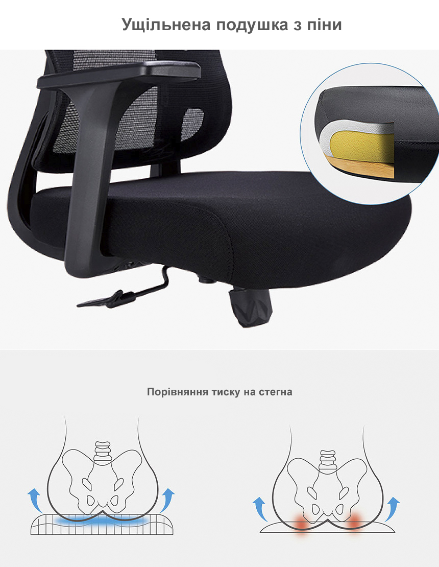 Крісло GO-SIT 645-1A Light Grey KreslaLux